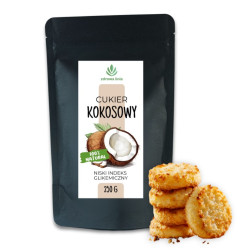 Cukier kokosowy naturalny 250 g zdrowy zamiennik cukru niskie IG 100 % natural