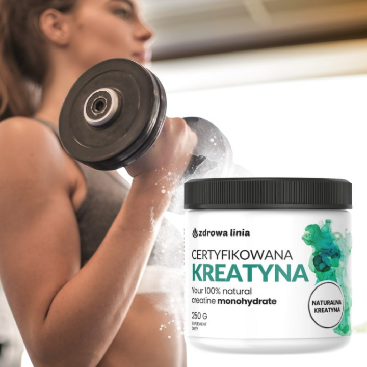 Certyfikowana Kreatyna naturalna 250 g Zdrowa Linia