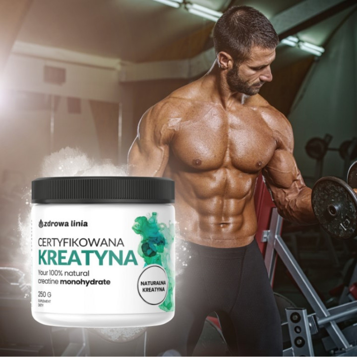 Certyfikowana Kreatyna naturalna 250 g Zdrowa Linia