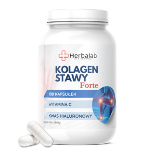 Kolagen Stawy Forte plus wit C i kwas hialuronowy 100 kapsułek Herbalab
