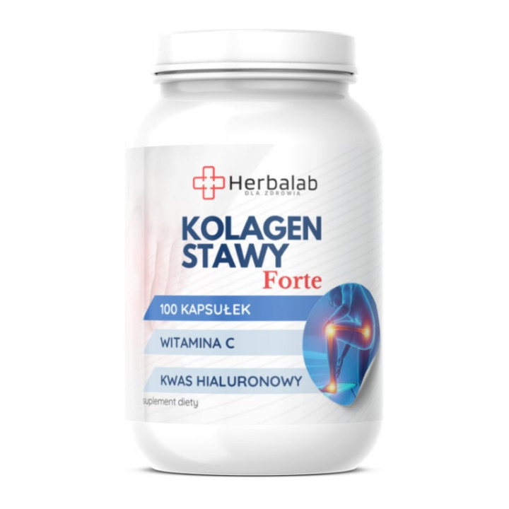 Kolagen Stawy Forte plus wit C i kwas hialuronowy 100 kapsułek Herbalab